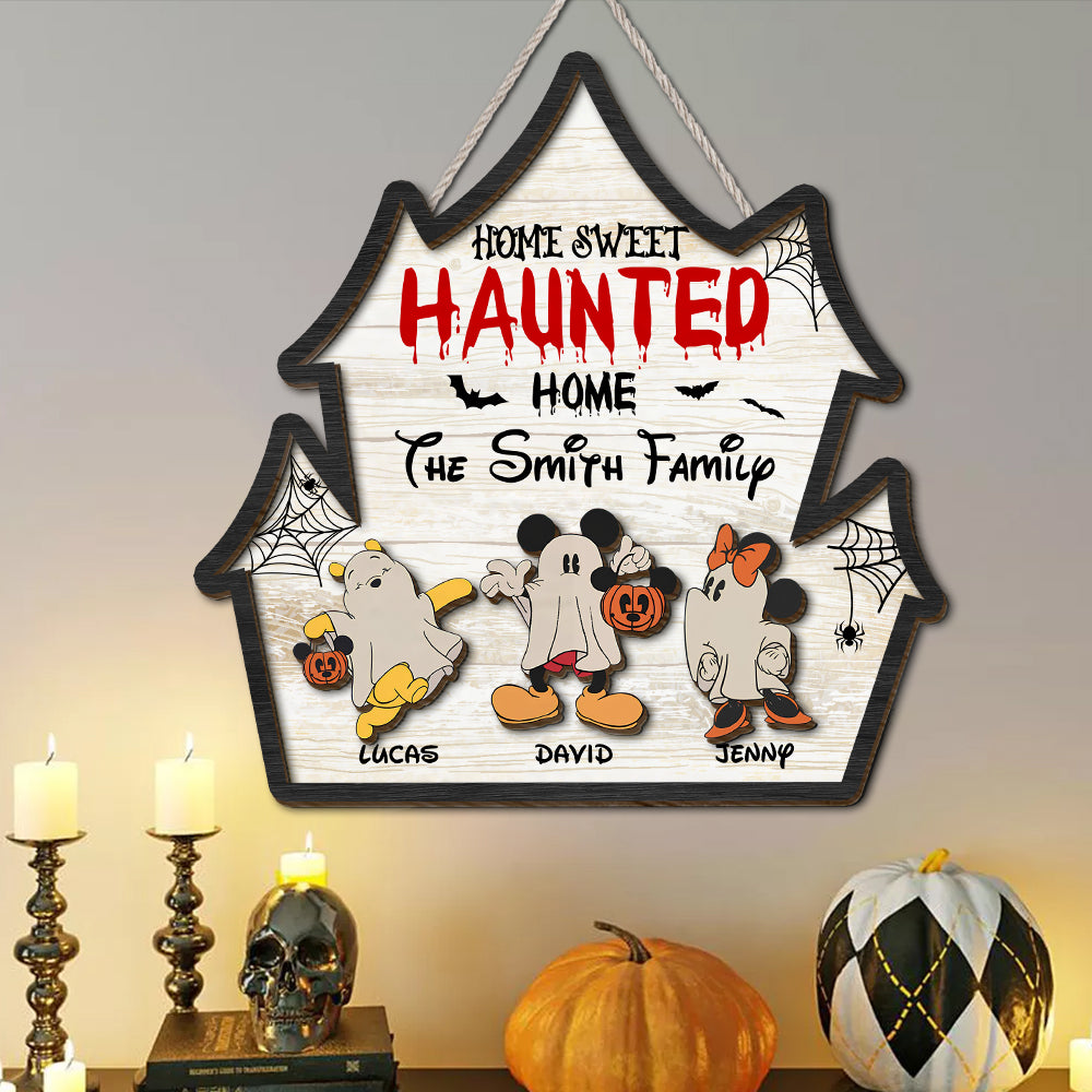 Personalized Gifts For Family Wood Sign 01xqtn150724 Halloween Party Boo Ghost Scary Cartoon-Homacus