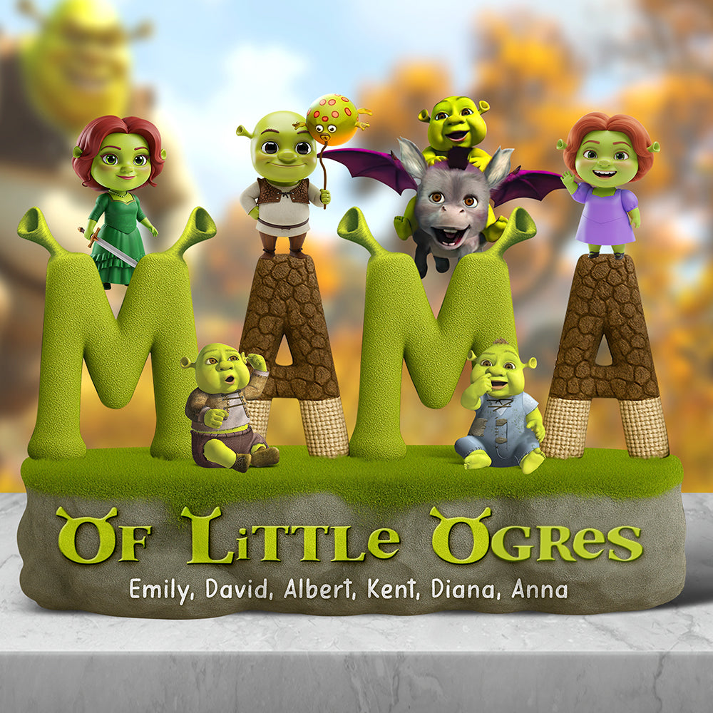 Green Monsters Mom Plaque - Personalized Gifts For Mother 05qhqn170425-Homacus