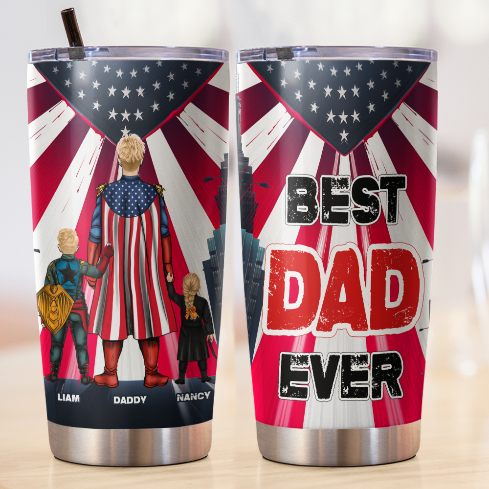 Personalized Gifts For Dad Tumbler Best Dad Ever 02topu140425hg-Homacus