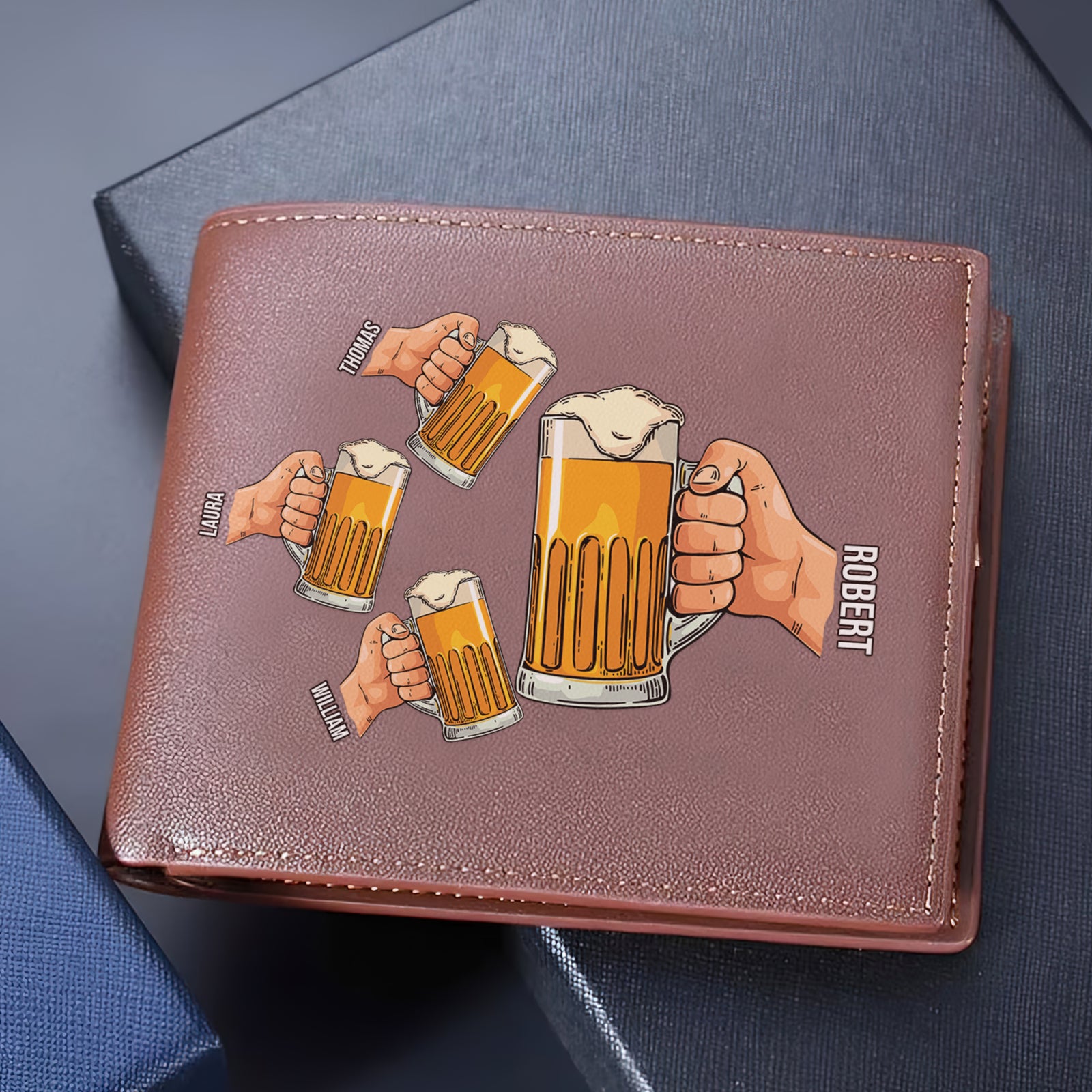 Personalized Gifts For Dad PU Leather Wallet 02OHPU030624-Homacus