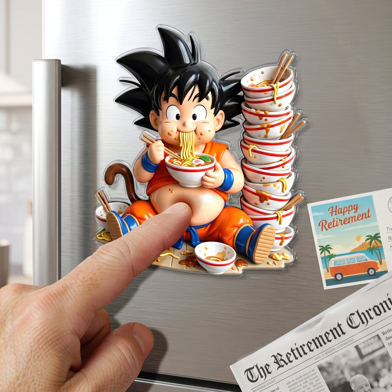 Funny Eating Anti-collision Acrylic Fridge Magnet - Personalized Gifts 02paqn170626-Homacus