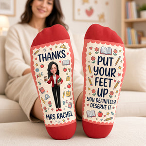 Teacher Appreciation Socks - Personalized Gifts For Teachers 04nadt210926-Homacus