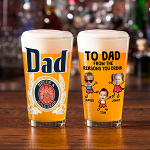 Personalized Gifts For Dad Beer Glass 07natn290524-Homacus
