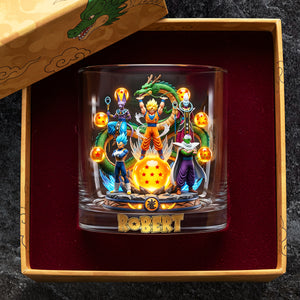 Legendary Dragon Warrior Whiskey Glass - Personalized Gifts For Anime Lovers 02PATA040326-Homacus