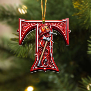 Custom Alphabet Letter Firefighter Gifts Christmas Ornament 04OHMH171024-Homacus