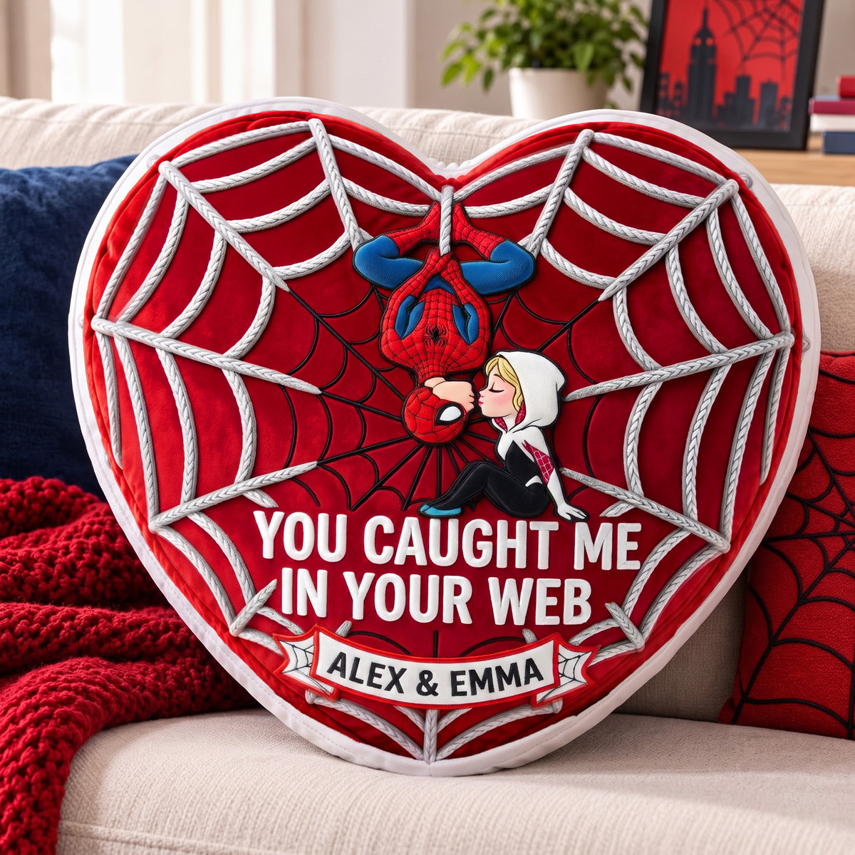 Romantic Kissing Duo Pillow  - Personalized Gifts For Couple 03halu031026