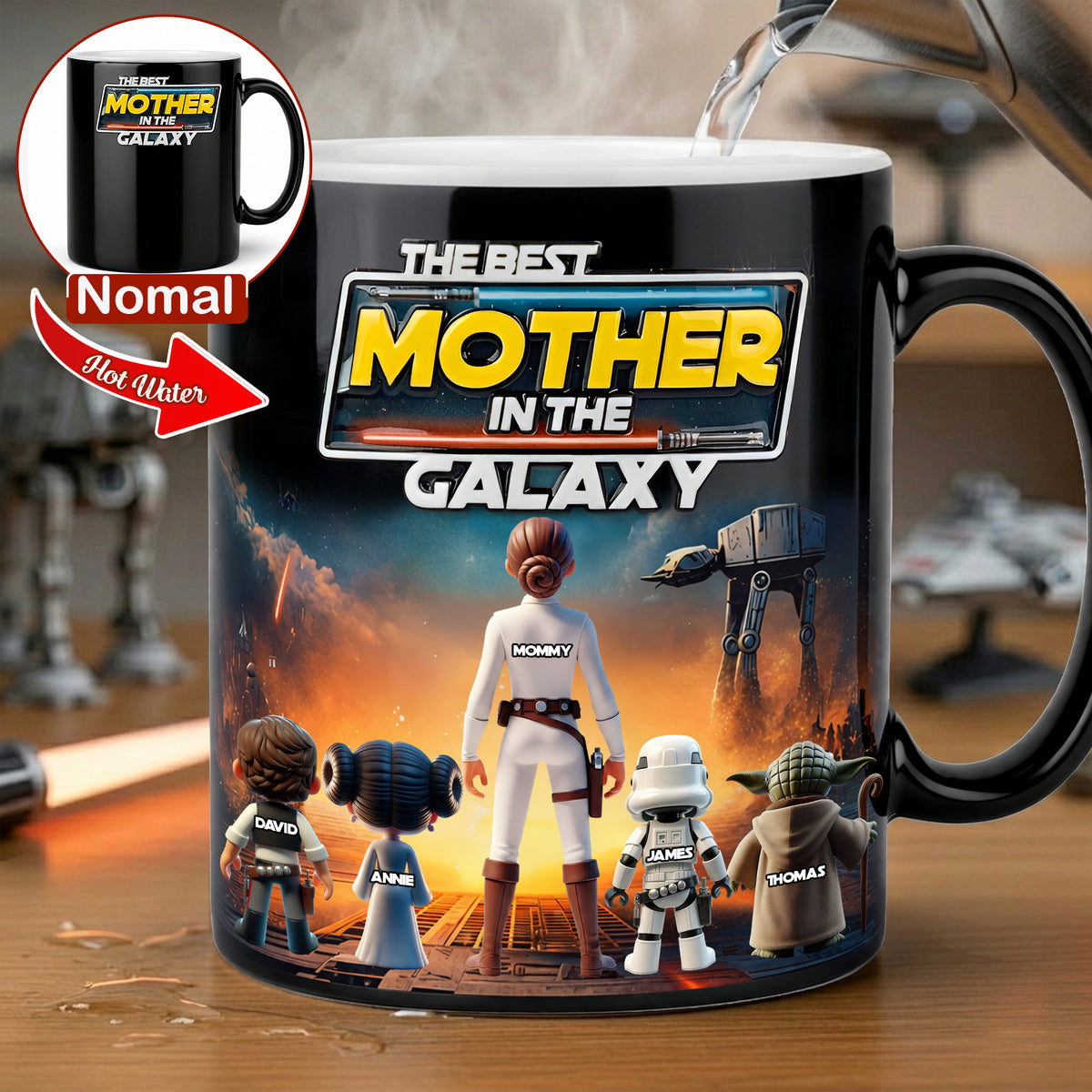 Cosmic Mom and Kids Magic Coffee Mug - Personalized Gifts For Mother 03ohlu030426-Homacus