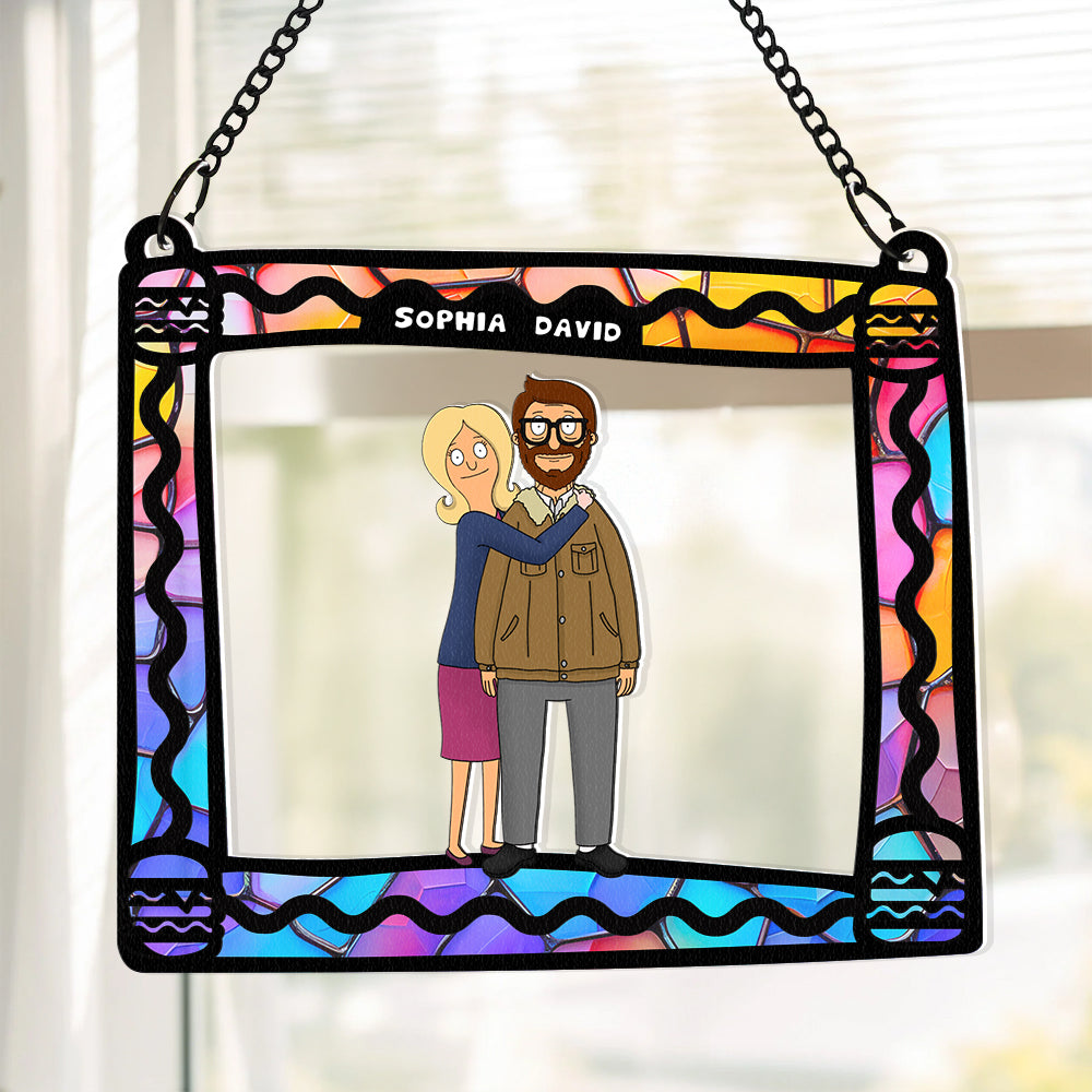 Personalized Gifts For Couple Suncatcher Ornament 05ACDT040225HG-Homacus