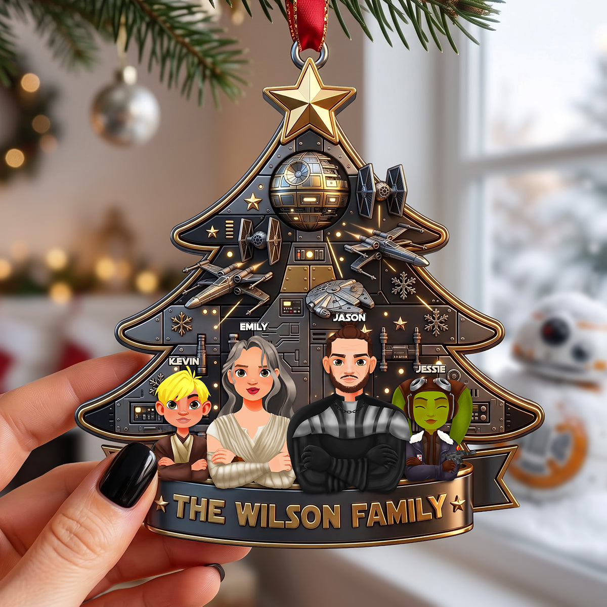 Universe Family Christmas Ornament - Personalized Gifts For Family Christmas Ornament 04NATA030826