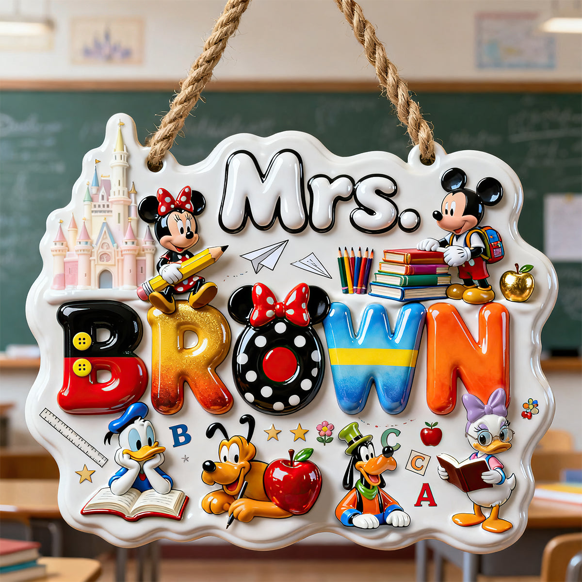 Cute Alphabet Welcome Classroom Sign - Personalized Gifts For Teachers 05QHDT230726-Homacus