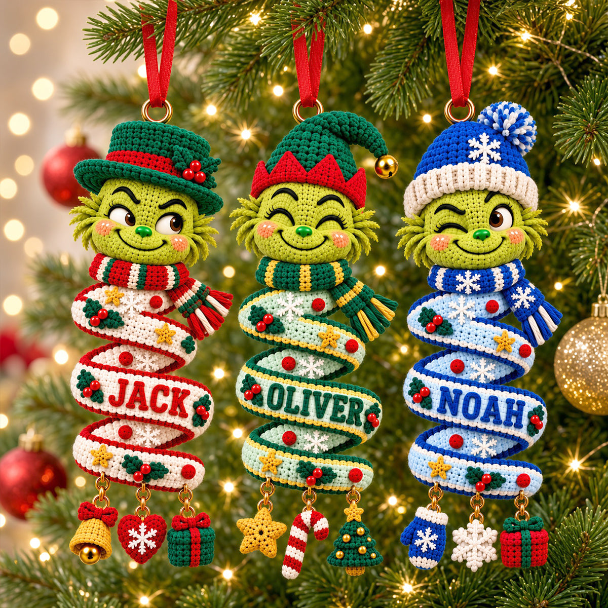 Crochet Christmas Ornament With Name - Personalized Gifts For Christmas 02tytn091026-Homacus