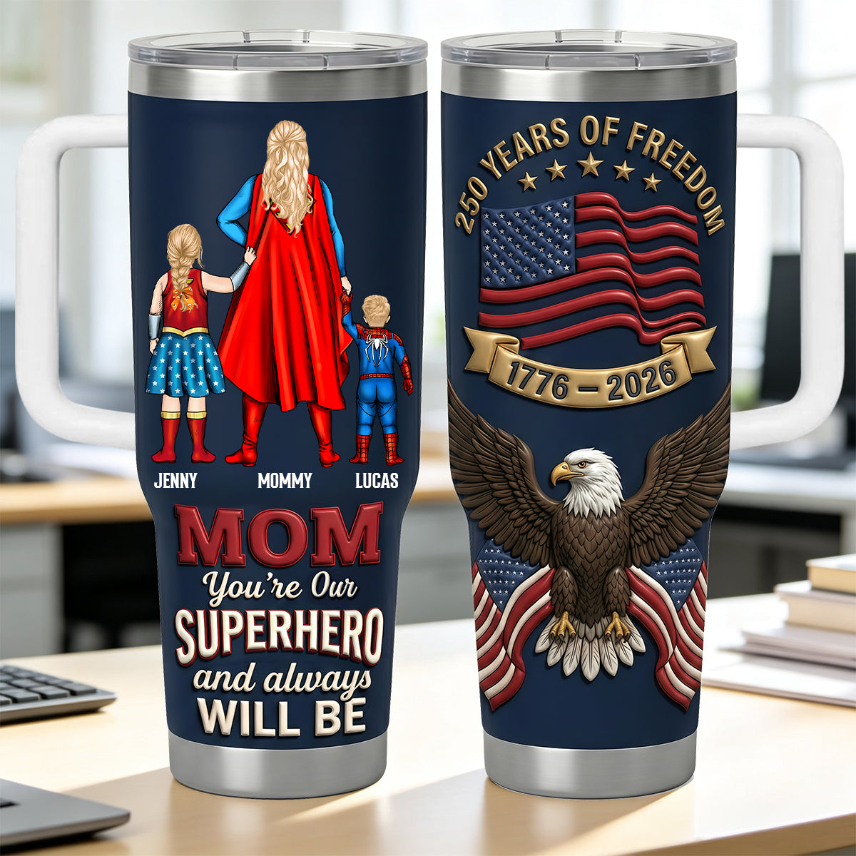 250 Years Of Freedom Mom and Kids Tumbler - Personalized Gifts For Mother 01natn040326-Homacus