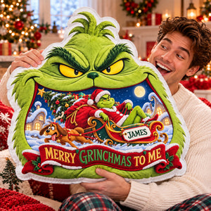 Furry Mischief Santa Christmas Custom Shaped Pillow - Personalized Christmas Gifts 01halu131026-Homacus