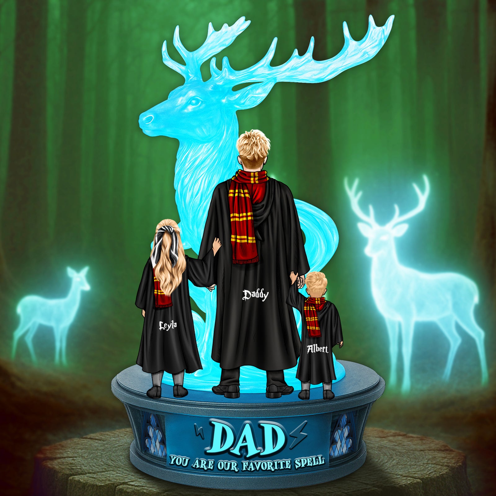 Best Witch Dad Ever Acrylic Plaque Personalized Gifts For Dad 03OHLU060525-Homacus