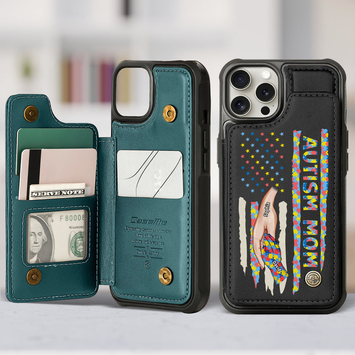 Personalized Gifts For Autism Parents Leather Flip Wallet Phone Case 02tgtn220225tm-Homacus