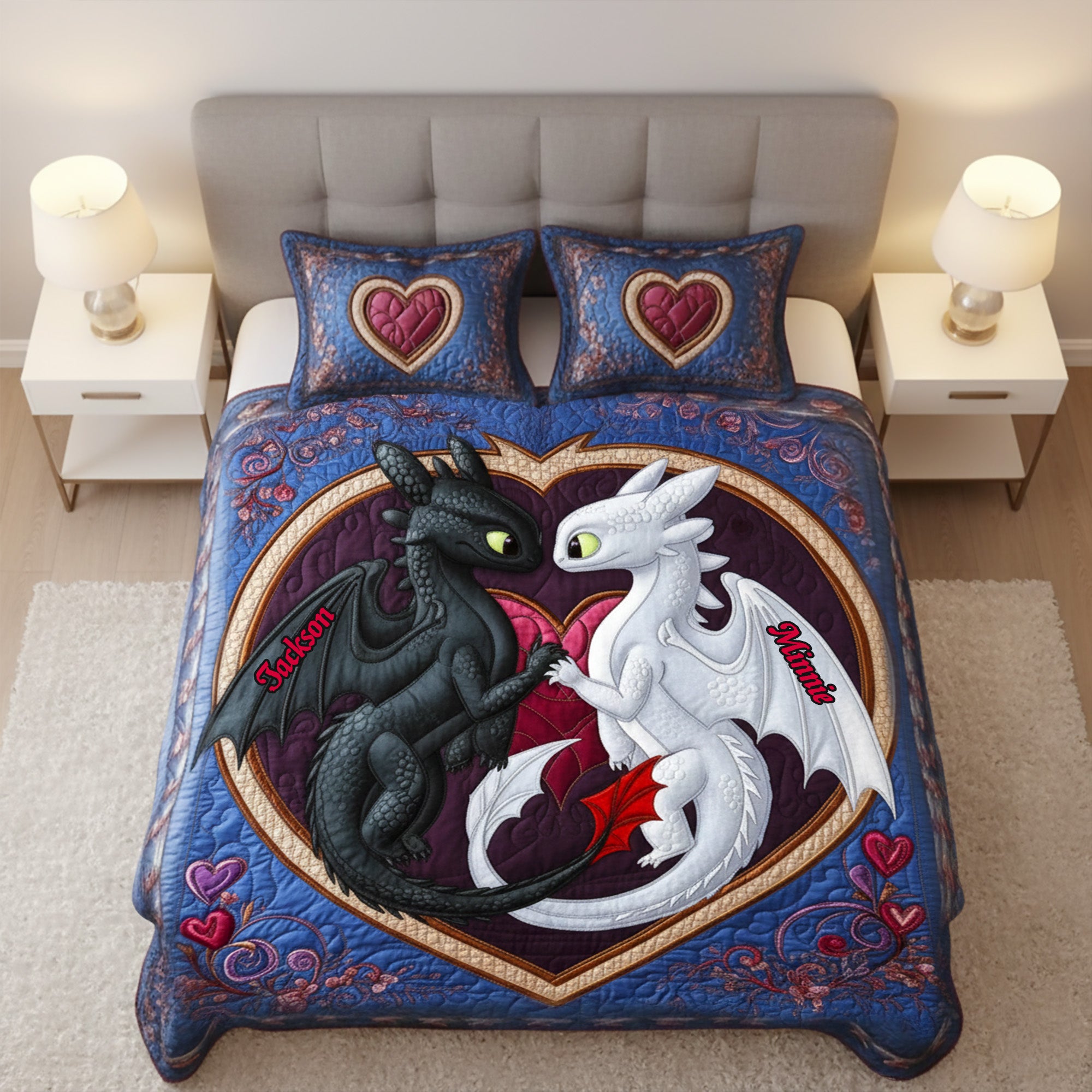 Fantasy Couple Quilt Bedding Set - Personalized Gifts For Couples 02NAMG281125-Homacus