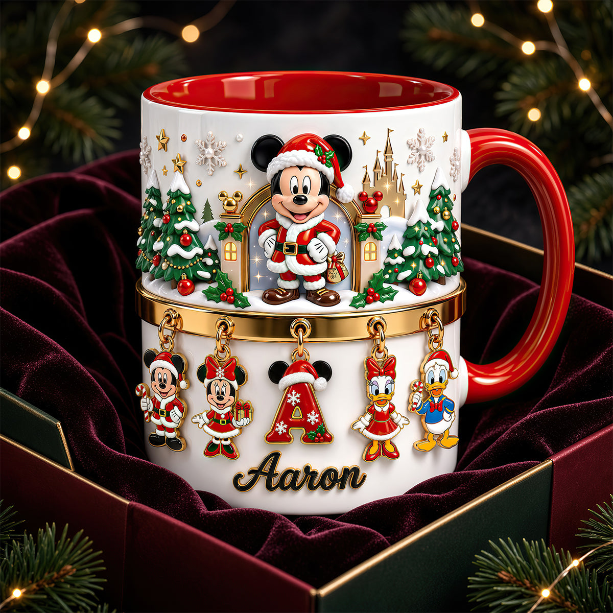 Cute Alphabet Christmas Accent Mug - Personalized Christmas Gifts 05tydt240926-Homacus