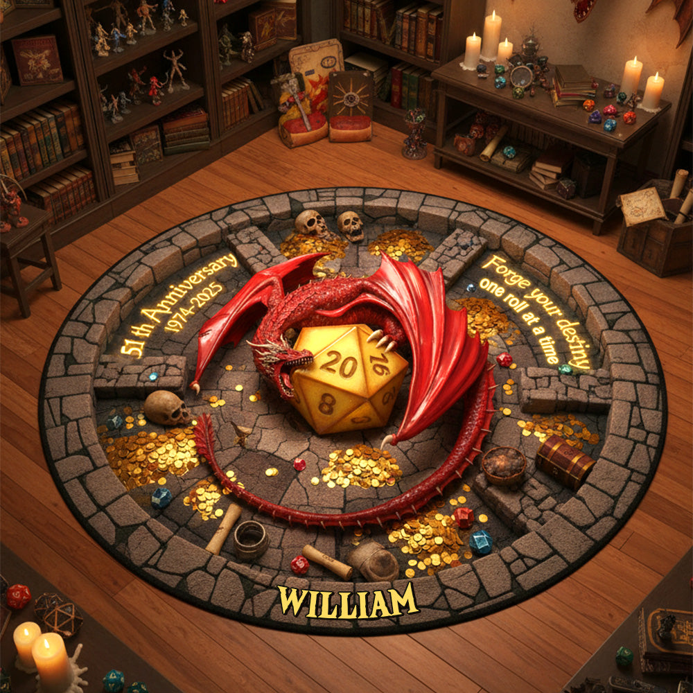 Role Play Anniversary Personalized Gifts For Game Lovers Quilted Round Mat 03kitn221025-Homacus