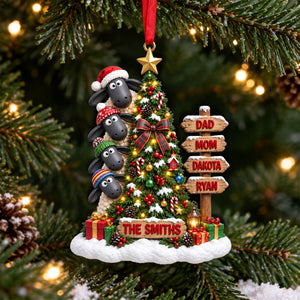 Lovely Sheep Family Ornament - Personalized Christmas Gifts For Family 01ttlu051026-Homacus