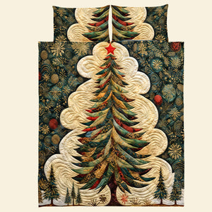 Classic Christmas Tree Quilt Bed Set 08ACQN291024-Homacus