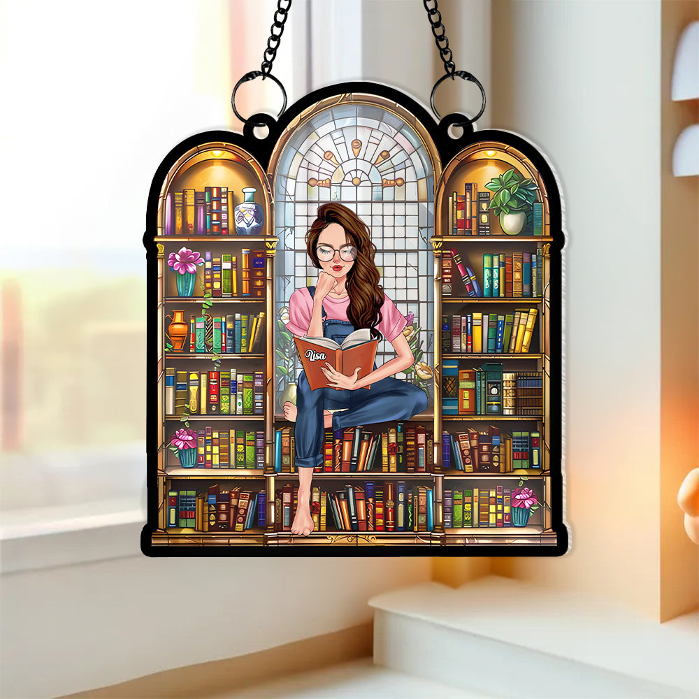 Personalized Gifts For Book Lover Suncatcher Ornament 02HUMH310724TM-Homacus