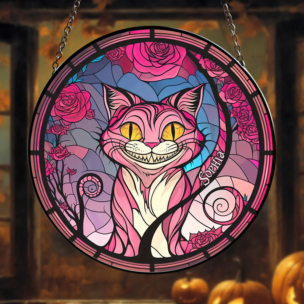 Personalized Halloween Gifts For Cat Lovers Stained Glass 04acdt250824 Horror Cat-Homacus