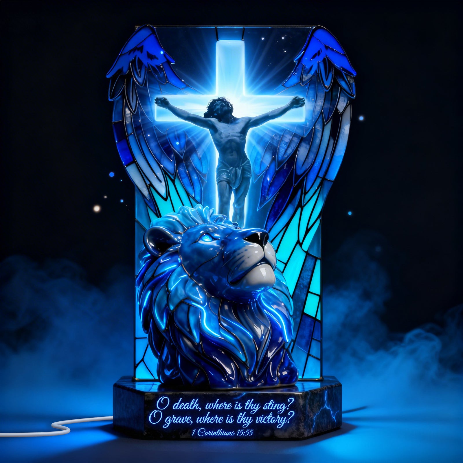 Sacred Jesus Christ & Lion Light Box, Easter Gift For Christians 05qhlu250226-Homacus