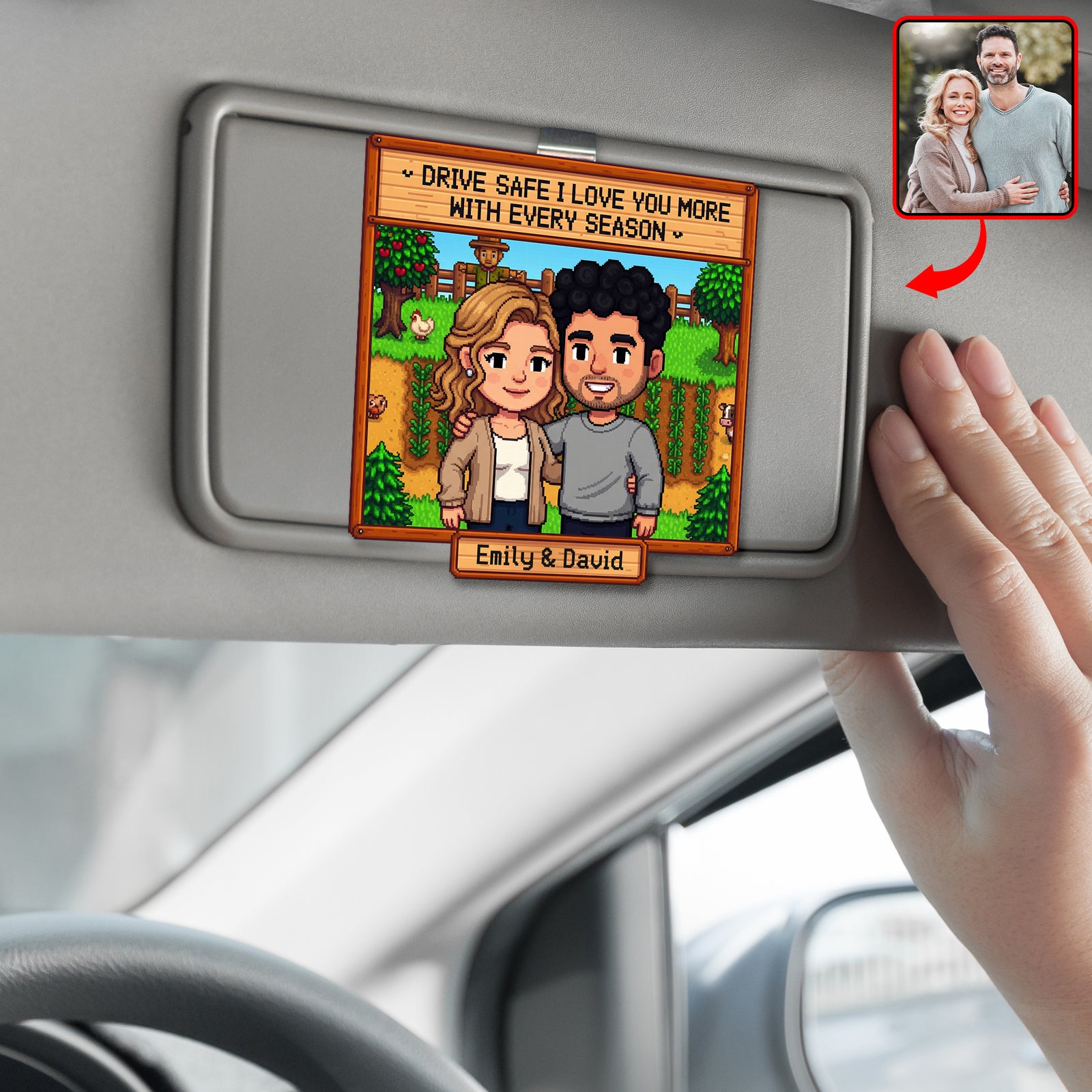 Drive Safe Acrylic Car Visor Clip – Custom Photo Gifts For Couple 02naqn241225-Homacus