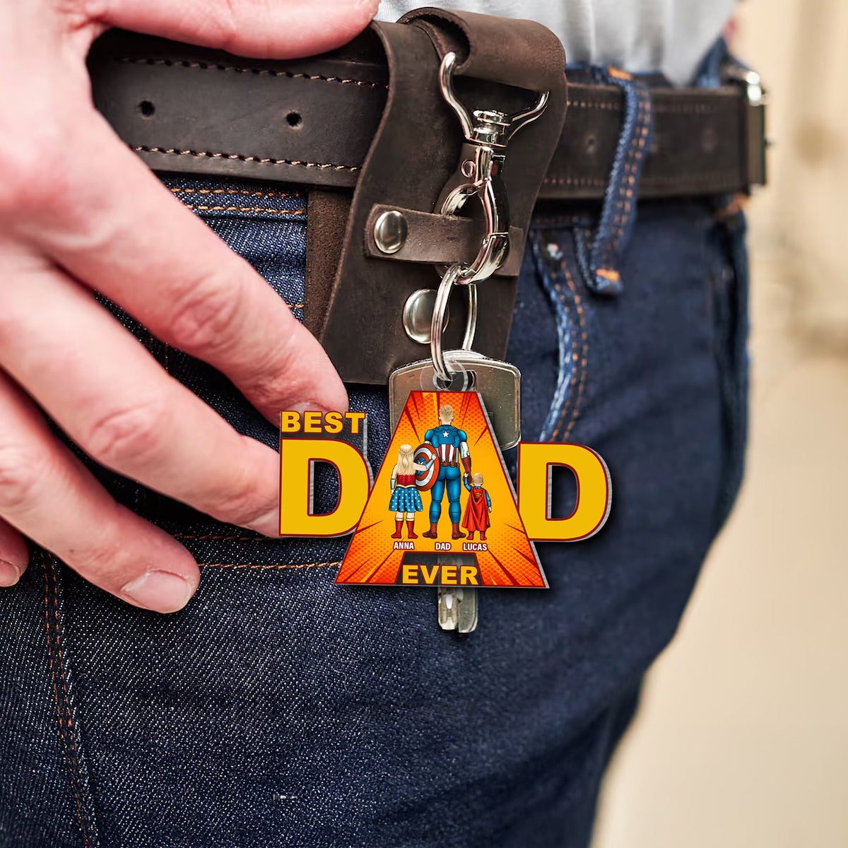 Best Super Dad Keychain Personalized Gifts For Dad 02totn140325pa-Homacus