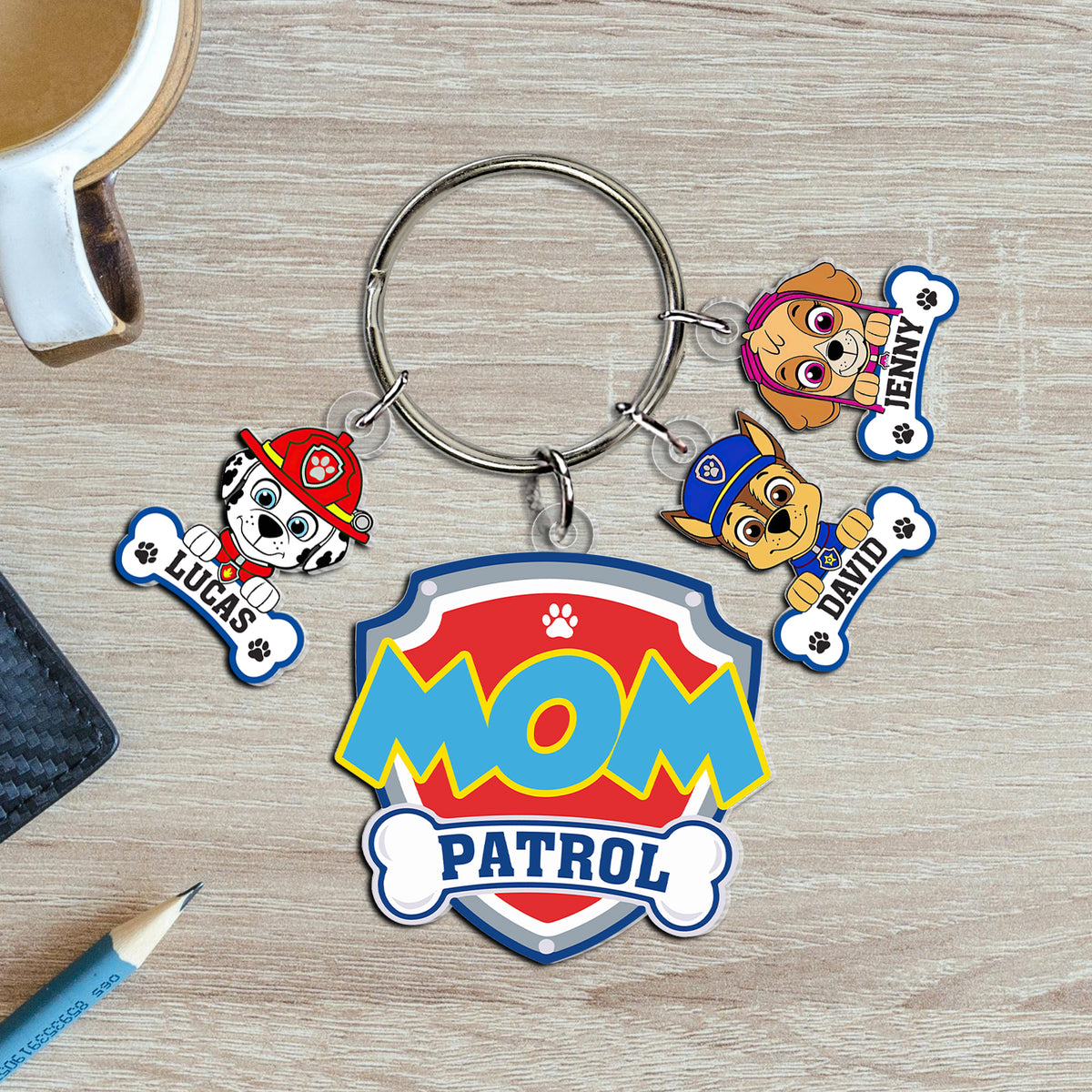 Personalized Gifts For Mom Keychain With Dog Charms 02NATN200424-Homacus