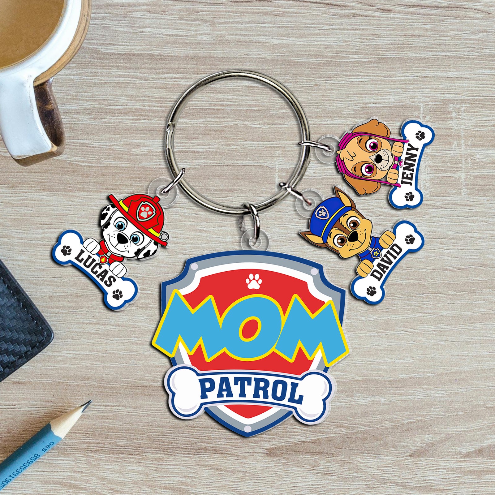 Personalized Gifts For Mom Keychain With Dog Charms 02NATN200424-Homacus