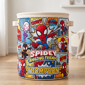 Comic Hero Quilted Laundry Basket - Personalize Gifts 02patn010726-Homacus