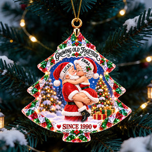 Naughty Old Santa Couples Acrylic Ornament - Personalized Christmas Gifts For Couples 09tydt091026-Homacus