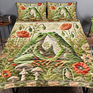 Personalized Gift For Frog Couple Quilt Bedding Set Special Line 01XQMH080125-Homacus