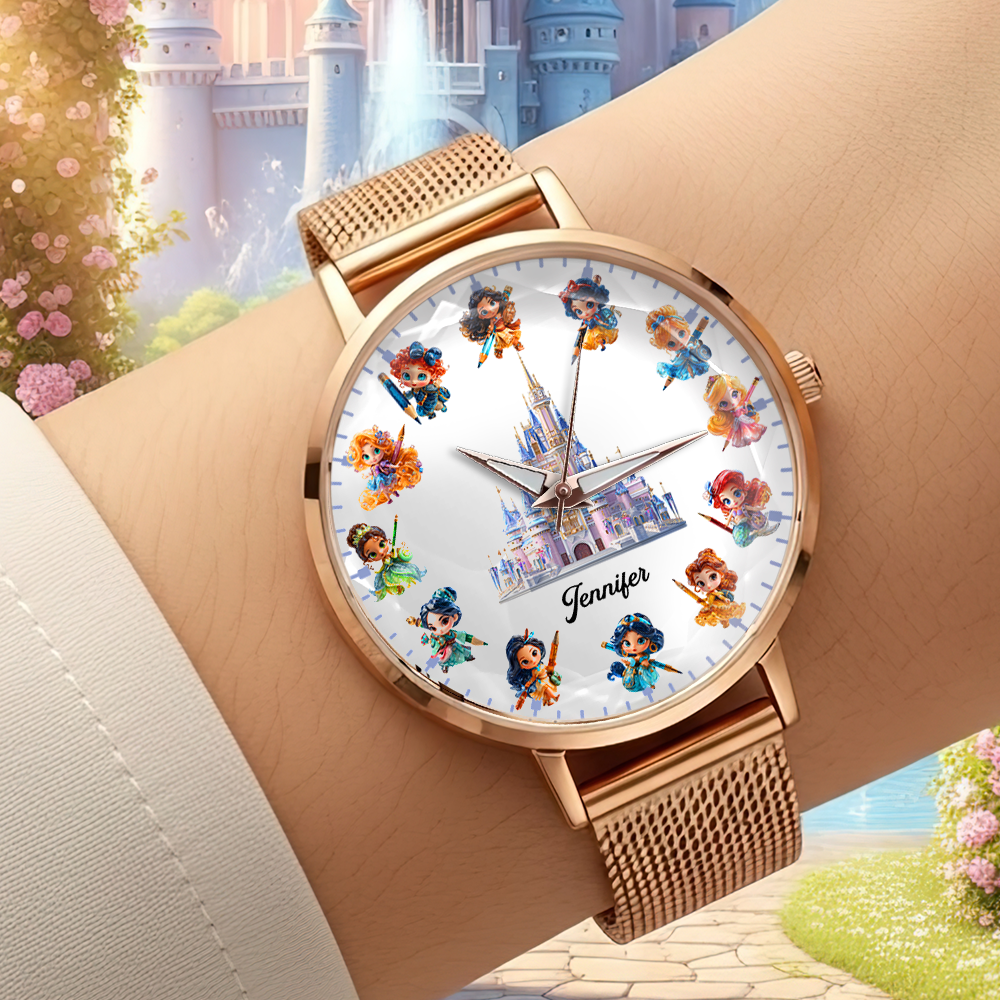 Personalized Gifts For Princess Fans Mesh Strap Quartz Watch 03TGPU180725-Homacus