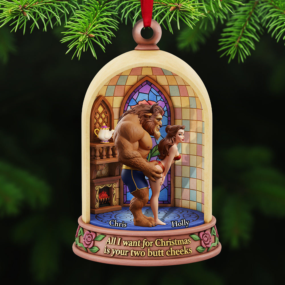 Naughty Couple Acrylic Christmas Ornament, Personalized Gifts For Couple 06ohta031125-Homacus