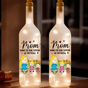 Personalized Gifts For Mom Bottle Lamp 05totn210225hh Mom Thanks For Being Someone We Can Follow-Homacus