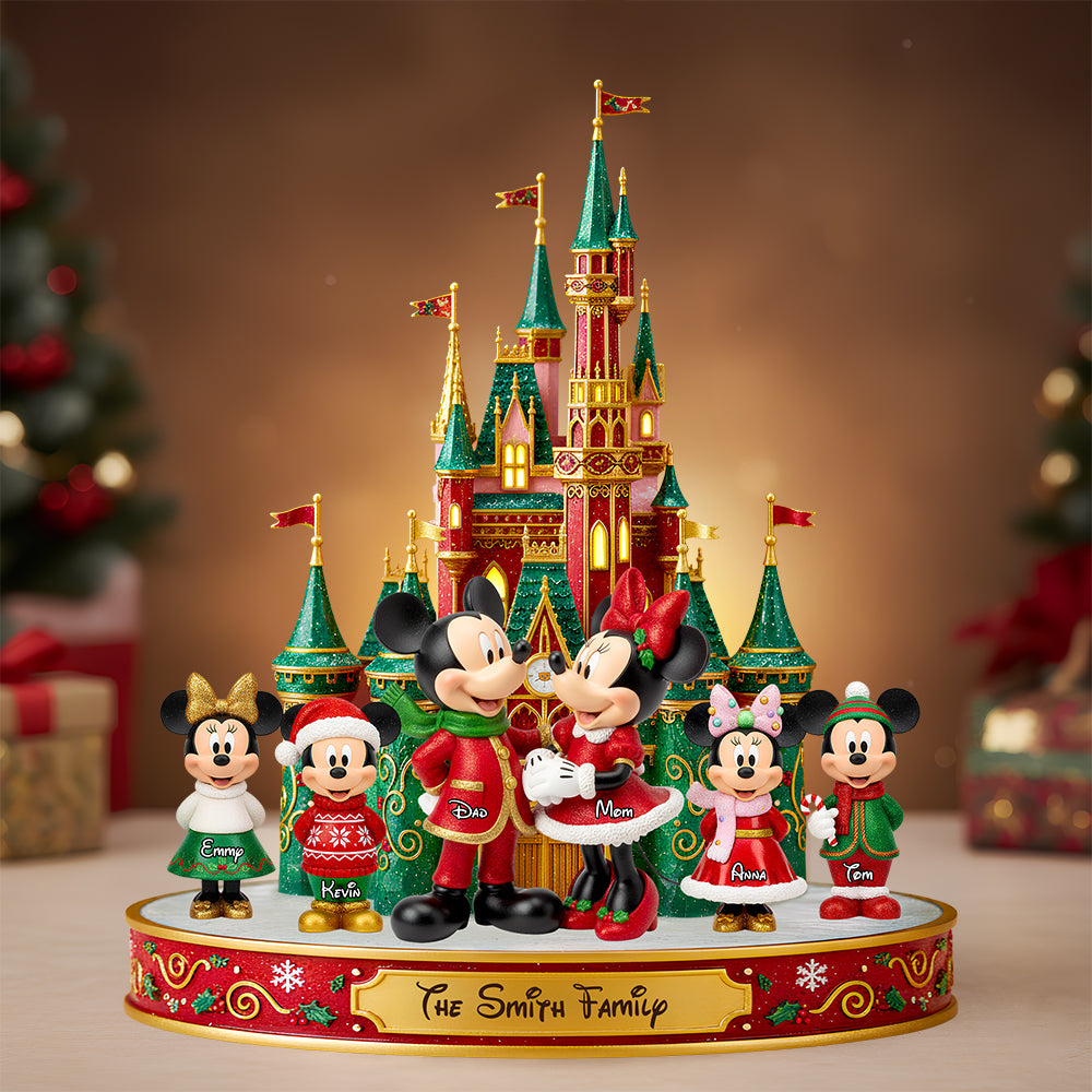 Magical Family Christmas Castle Acrylic Plaque - Personalized Gifts For Family 01PGDT240925-Homacus