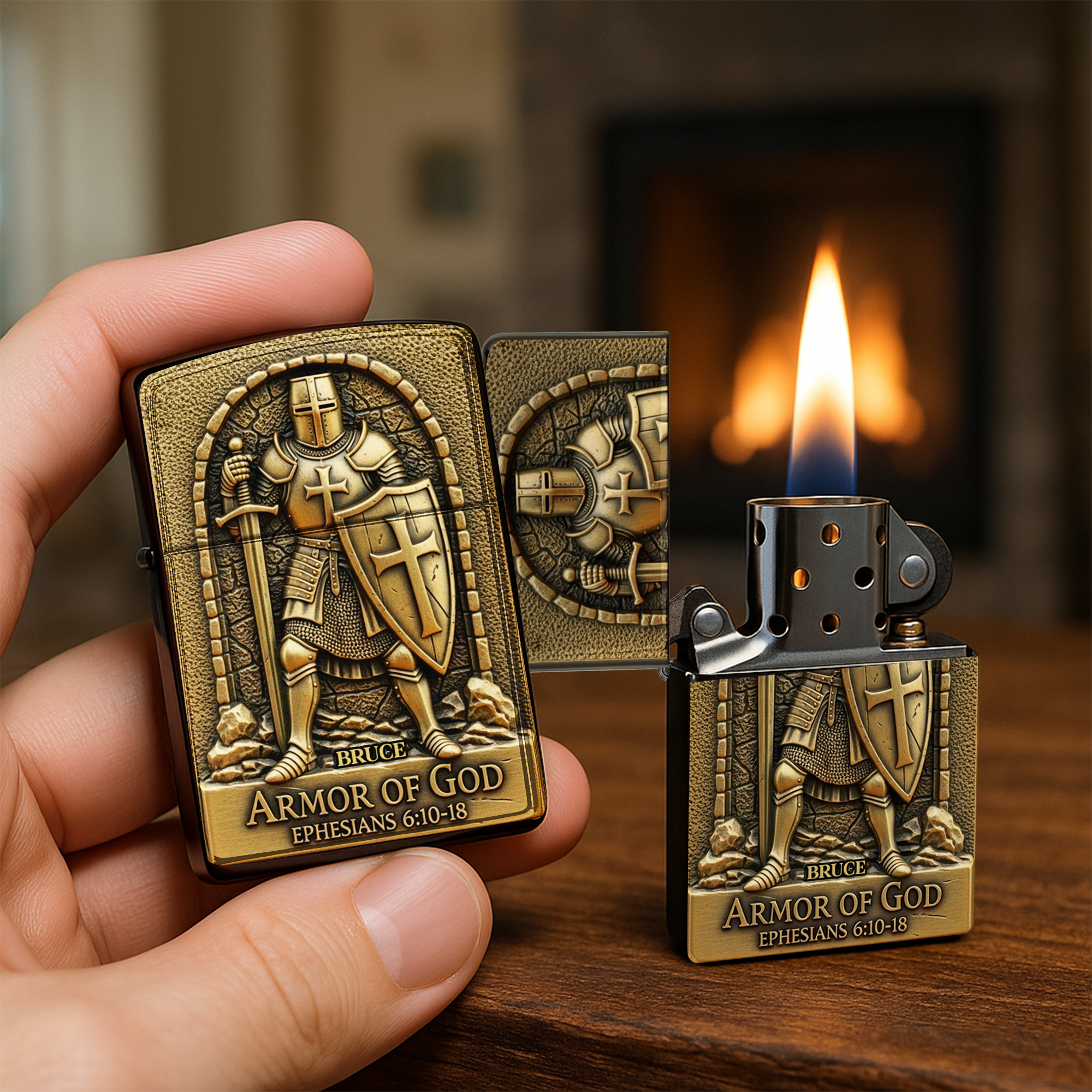 Armor of God Lighter Personalized Gifts For Christian 04TOLU150825-Homacus