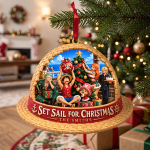 Set Sail For Christmas Adventure Ornament - Personalized Christmas Gifts 06hatn271026-Homacus