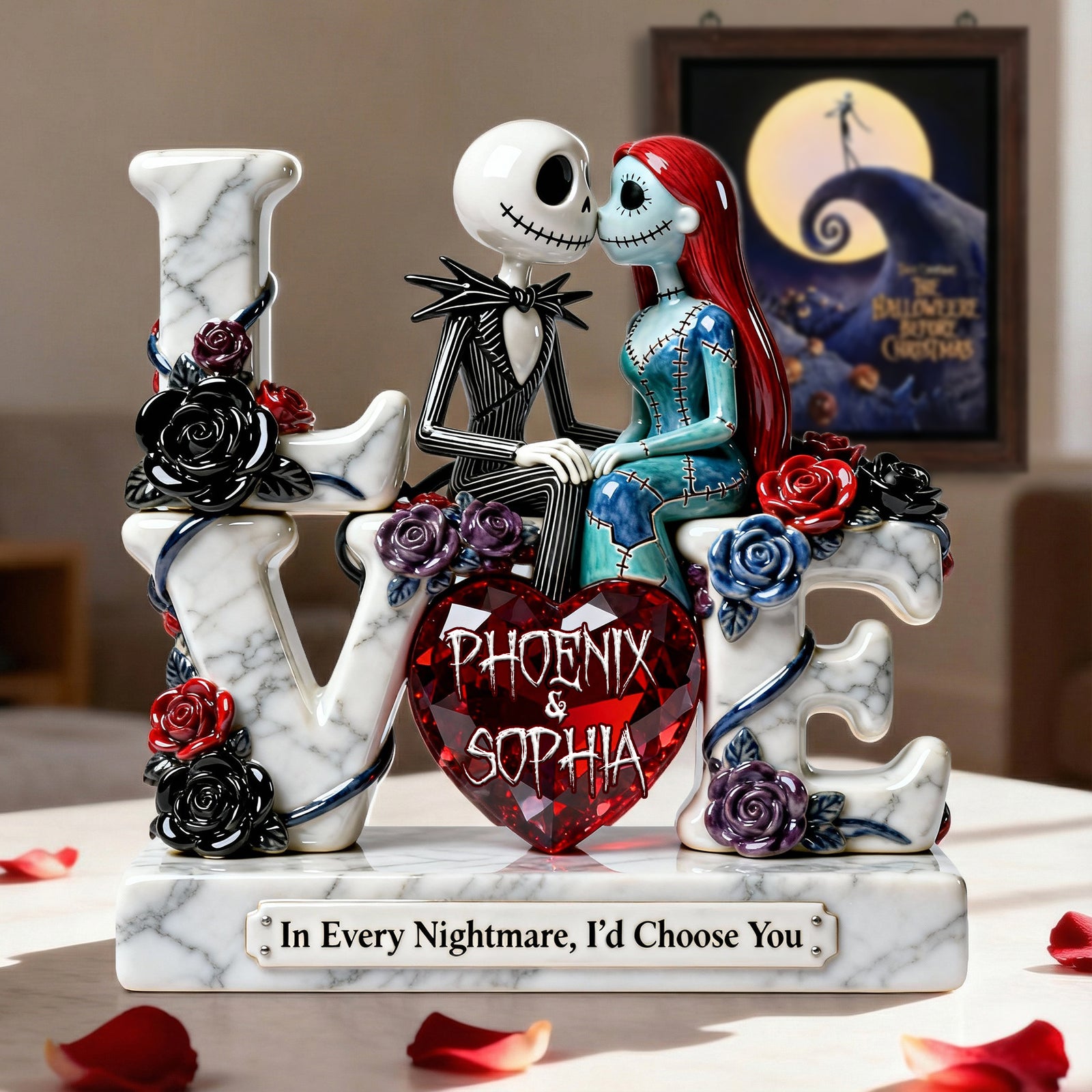 Romantic Skeleton Couple Acrylic Plaque - Personalized Gifts For Couples 05ohlu070126-Homacus