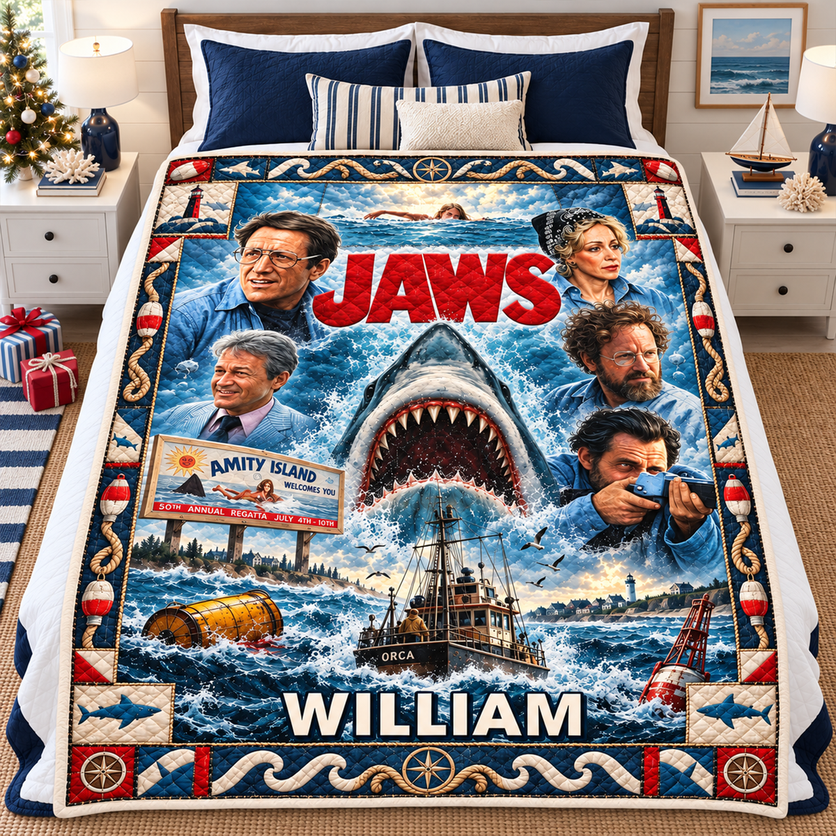 Deep Sea Predator Blanket - Personalized Gifts 06naqn121026-Homacus