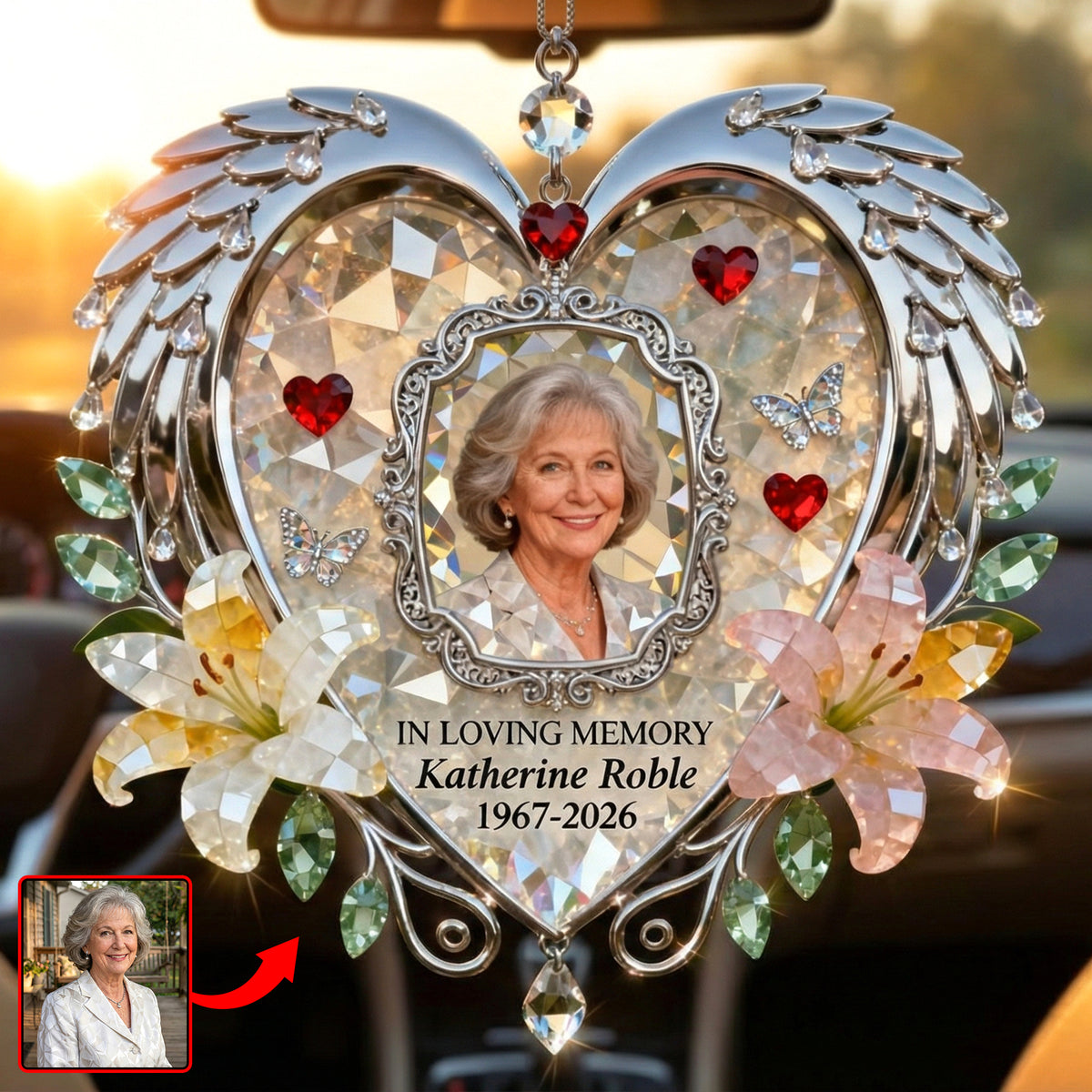 Miss The Angel In Heaven Car Hanging Ornament, Personalized Keepsake To Remember Loved One 04qhqn120126-Homacus