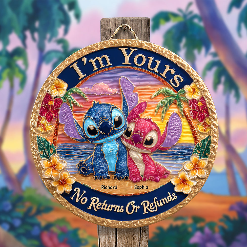 Blue Monster Fans Wood Sign - Personalized Gifts For Couple 03tgqn230525-Homacus