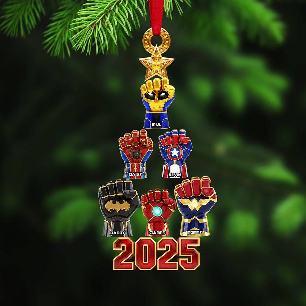 Personalized Gifts For Christmas, Family Hand Acrylic Ornament 01ohta141025-Homacus