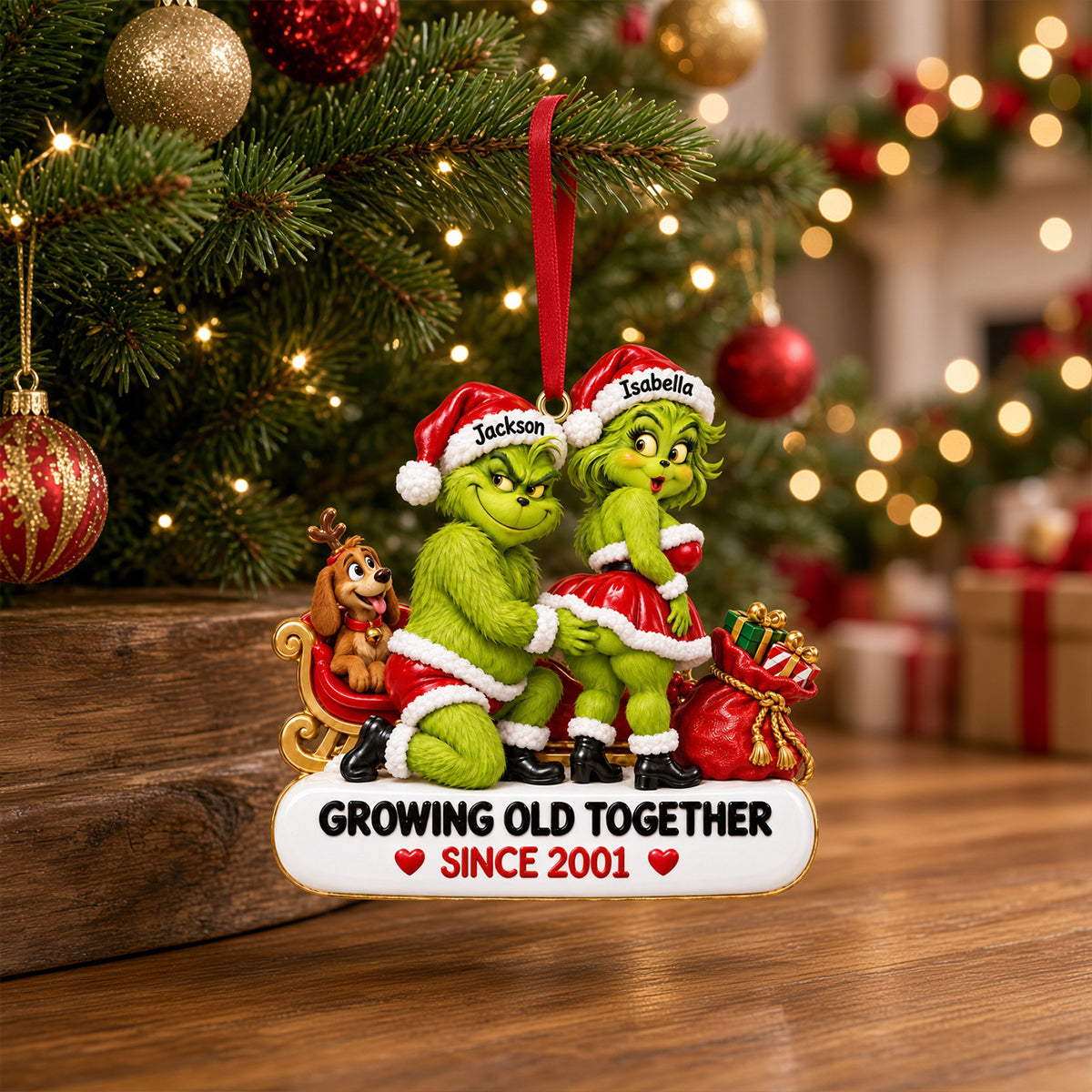 Growing Old Together Christmas Ornament - Personalized Gifts For Couple 05TYTN290926-Homacus
