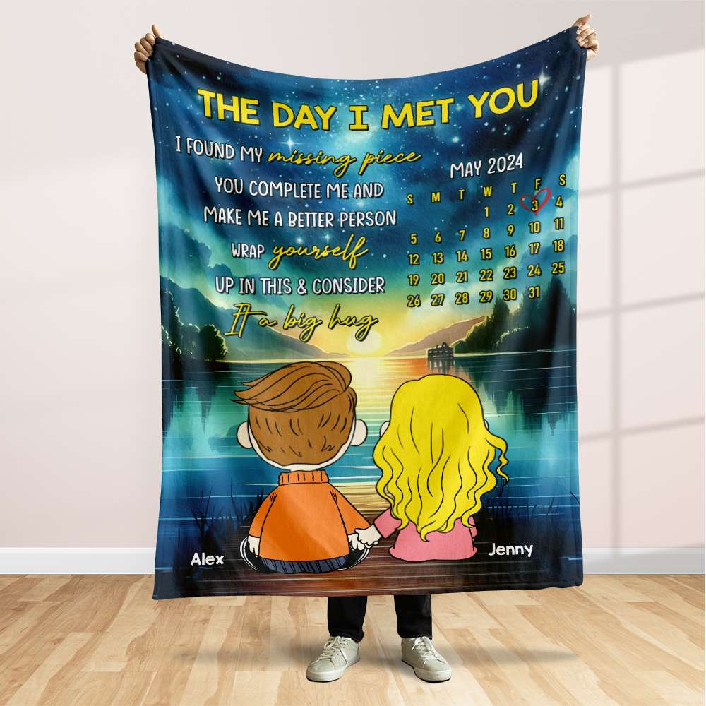 Personalized Gifts For Cartoon Couple Blanket 03TOMH121224HG-Homacus