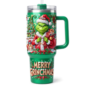 Unique Santa 40oz Tumbler With Handle - Personalized Gifts 07TYQN280826-Homacus
