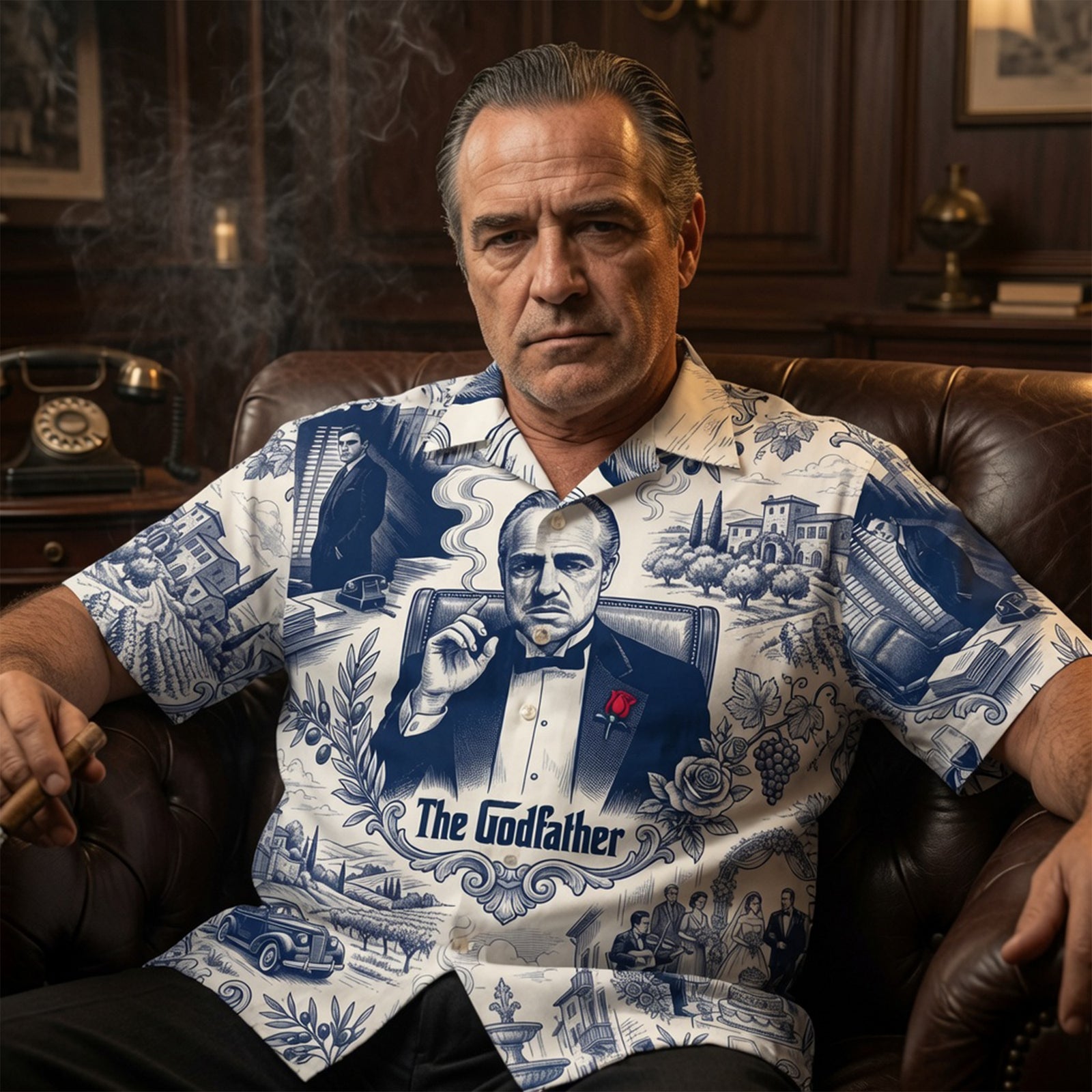 Vintage Crime Boss Hawaiian Shirt - Personalized Gifts 01PGLU060726-Homacus