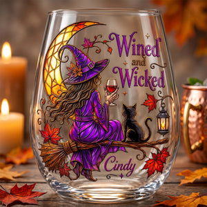 Witch Stemless Glass Egg Cup - Personalized Halloween Gifts For Her 02hutn310726